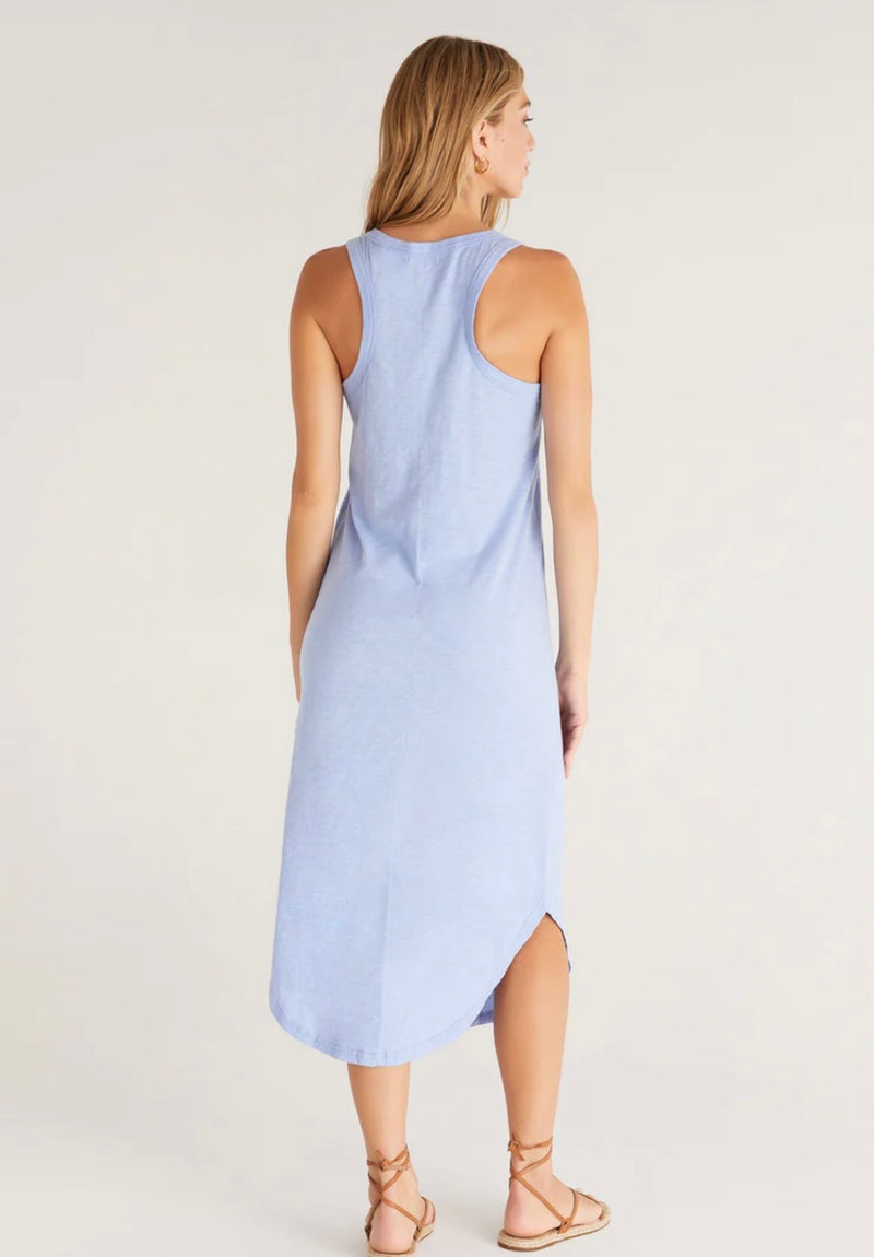 Z Supply Cotton Midi Dress in Blue