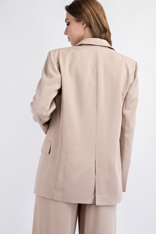 Keaten Relaxed Blazer in Taupe