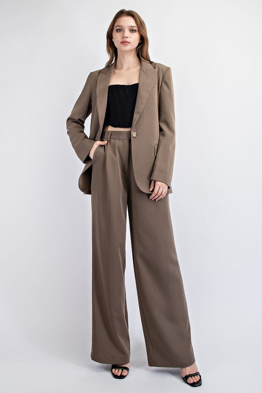 Keaton Relaxed Blazer in Olive Grey