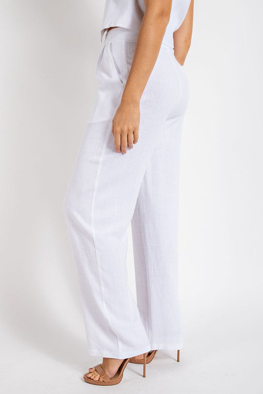 Jillian White Linen Pants