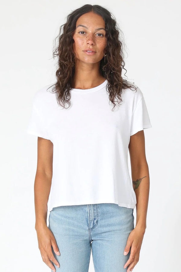 Perfect White Tee "Cotton Boxy Crew Tee" in White