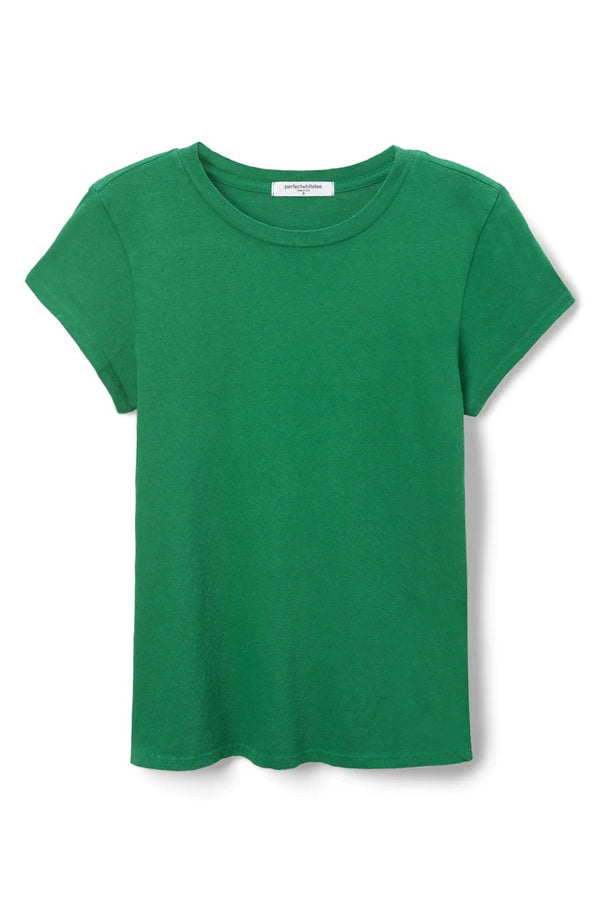 Perfect White Tee "Recycled Cotton Baby Tee" in Golf Green