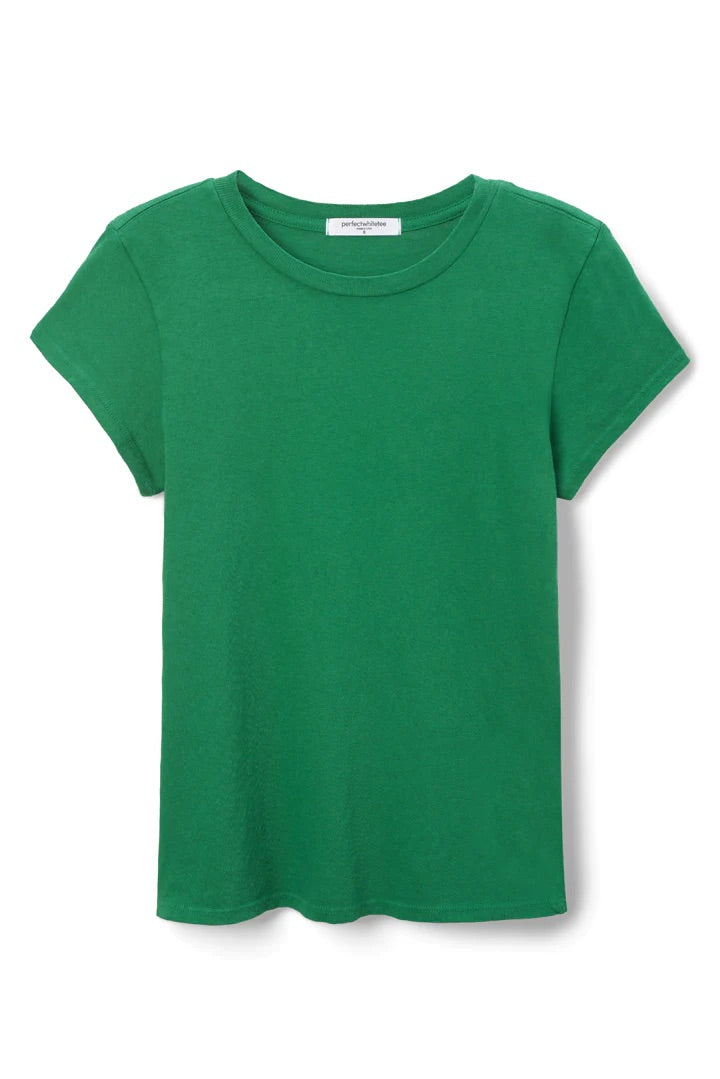 Perfect White Tee "Recycled Cotton Baby Tee" in Golf Green