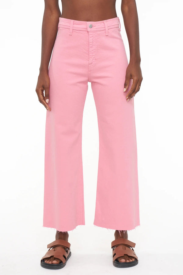 Pistola "Penny High Rise Wide Leg Crop" in Flamingo