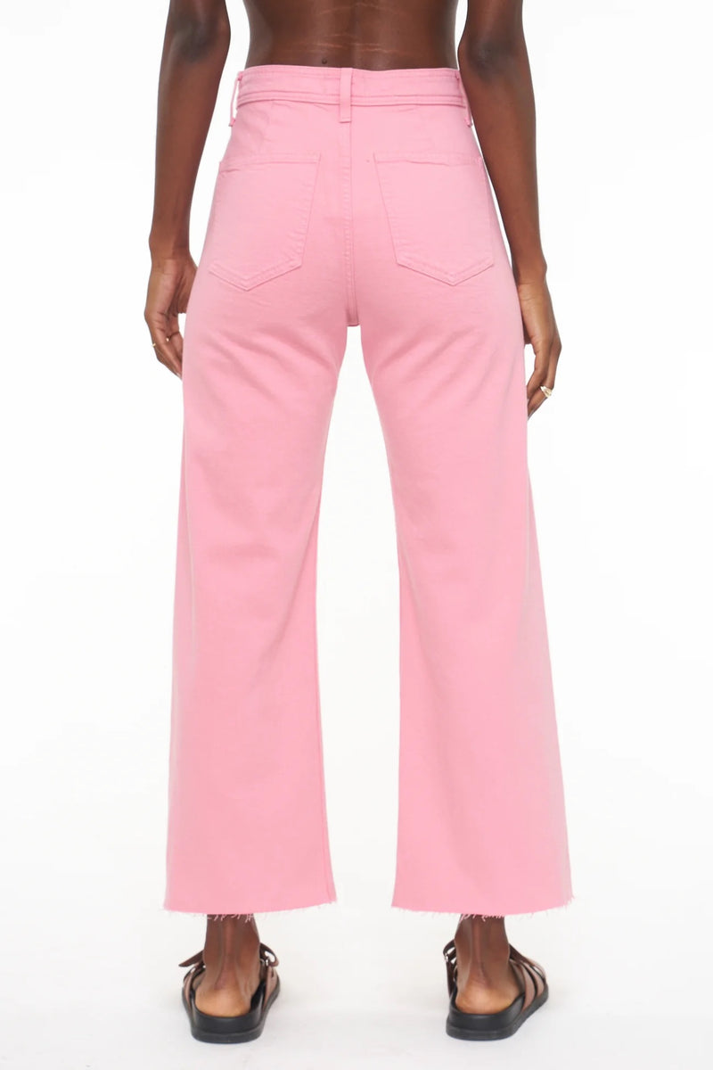 Pistola "Penny High Rise Wide Leg Crop" in Flamingo