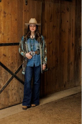 Tasha Polizzi "Serena Cardigan" in Moose